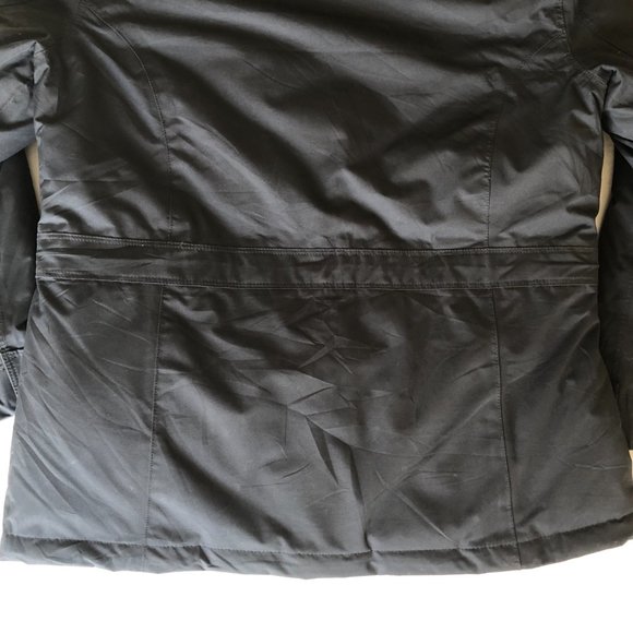LL Bean Women's Baxter State Parka Black Removable Hood Faux Fur Down XS Petite - Picture 10 of 15